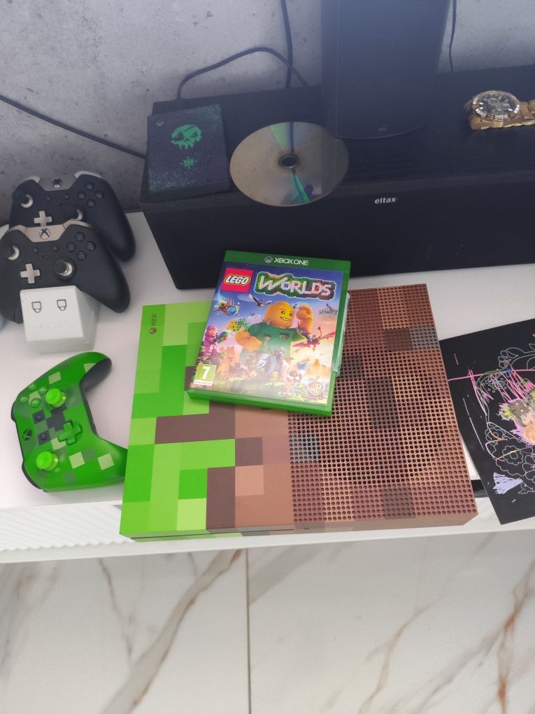 Xbox one s 4K edycja limitowana Minecraft z padem Minecraft