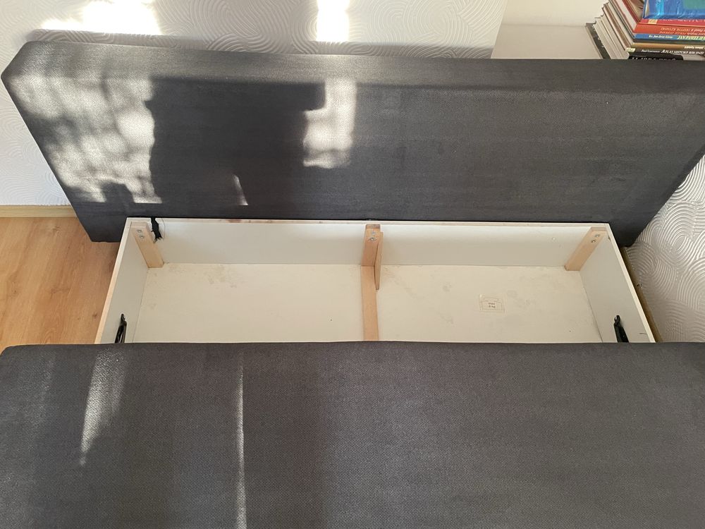 Kanapa z funkcją spania 150x200 – pojemnik, świeżo wyprana