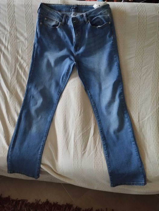 Calças de ganga elásticas núm. 40