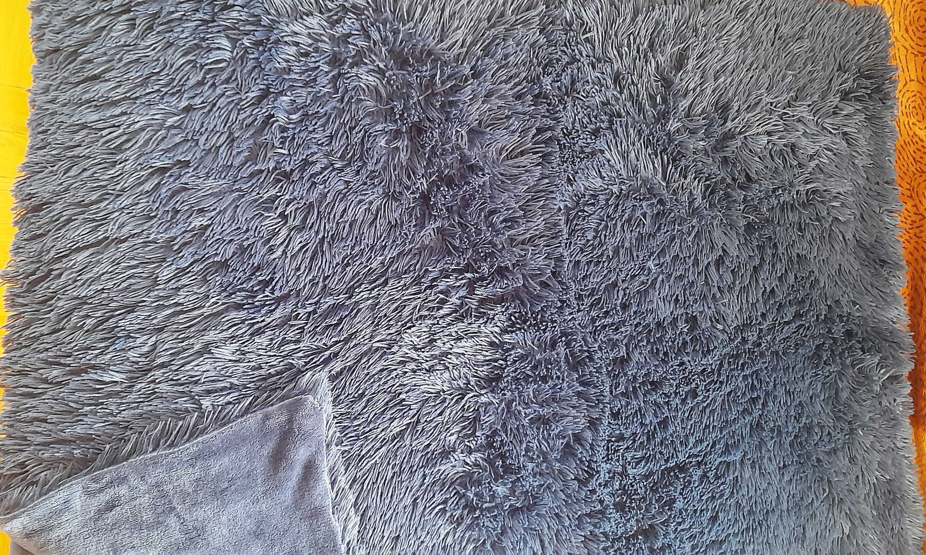 Koc włochacz miś granat, ideał 150x200