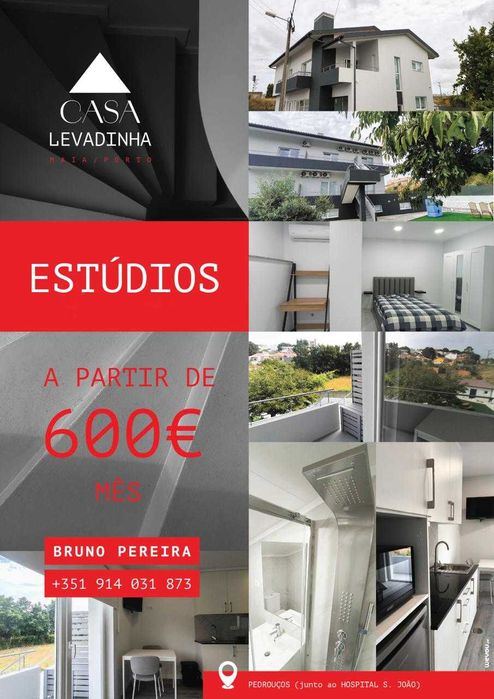 Estúdios mobilados em Pedrouços – Água, luz e internet incluídas
