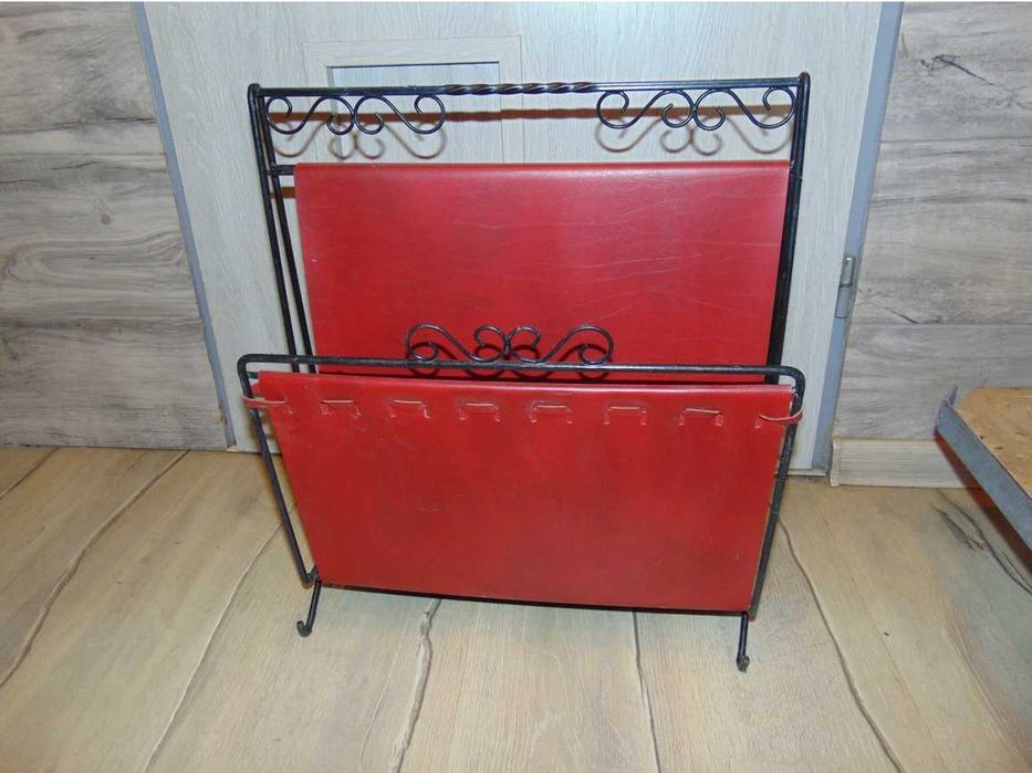 Gazetnik,stojak na gazety vintage z lat 50