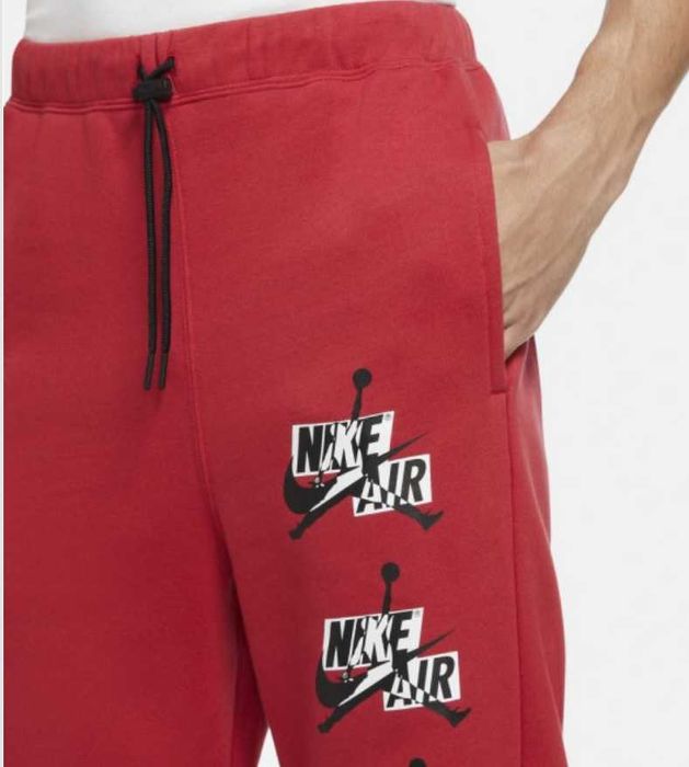 Spodnie dresowe Nike Air Jordan Jumpman Classics Red Pants r. L