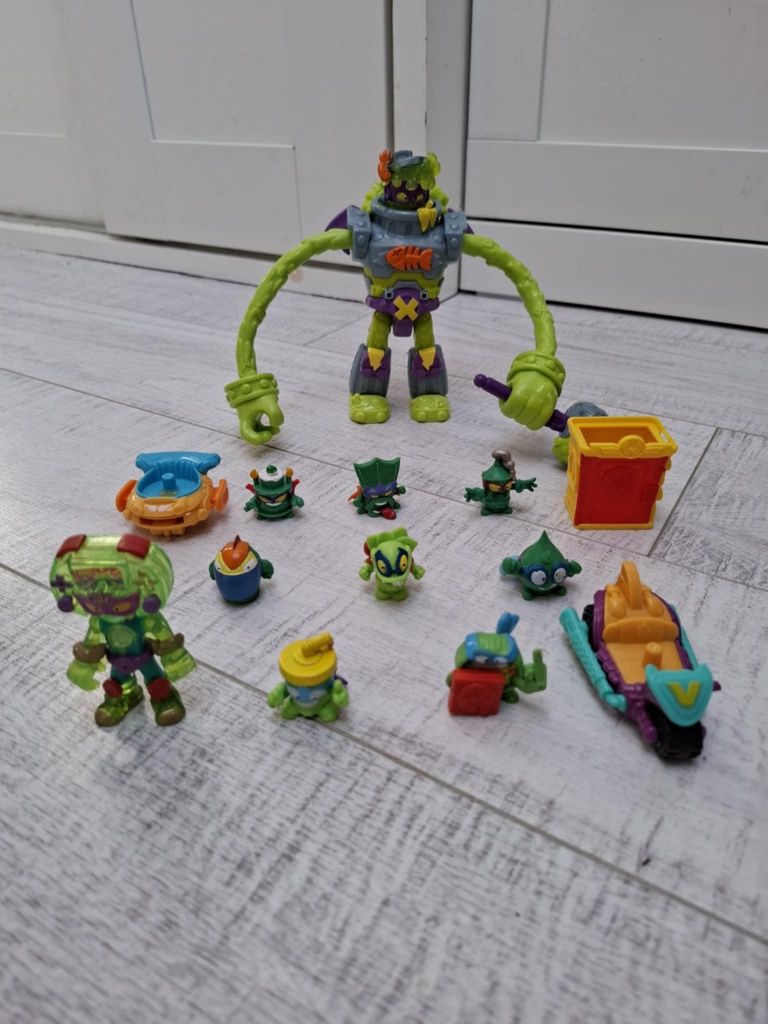 Zestaw super things zings superbot bot robot trasher power arms dodatk