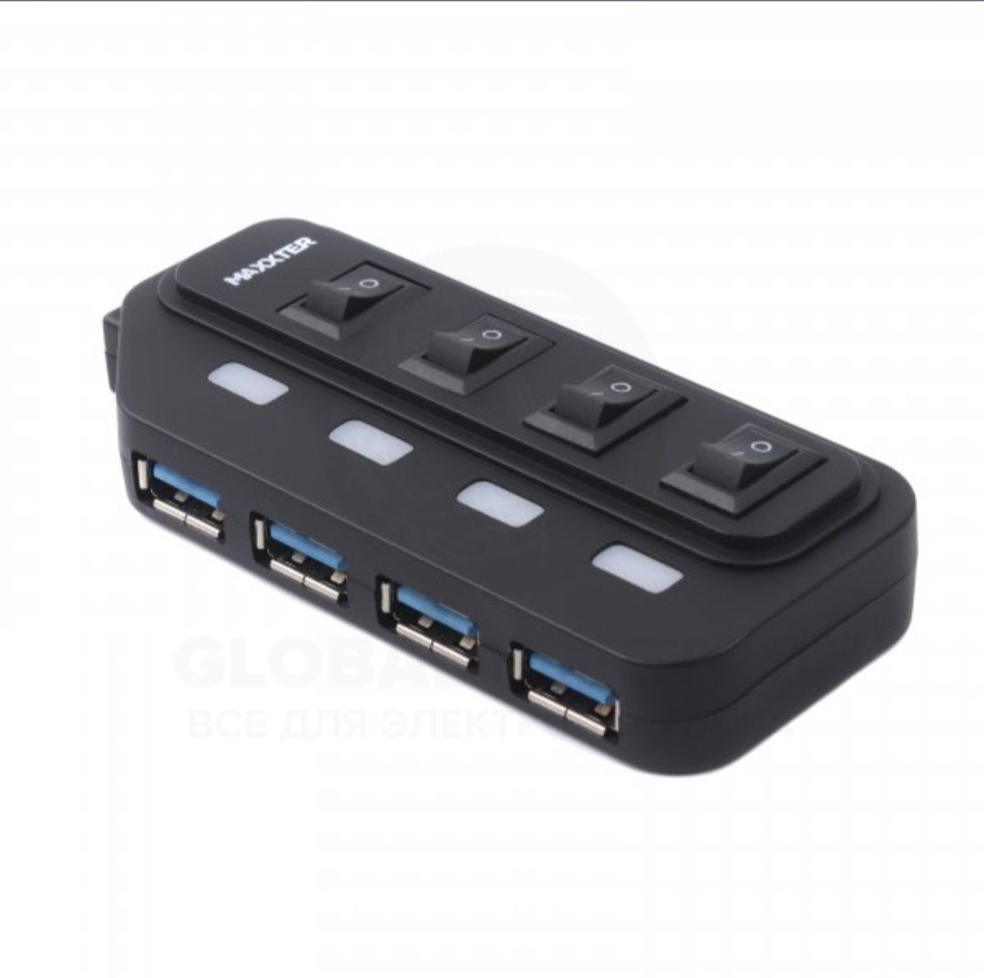 Хаб MAXXTER USB 2.0 TYPE-A на 4 порта