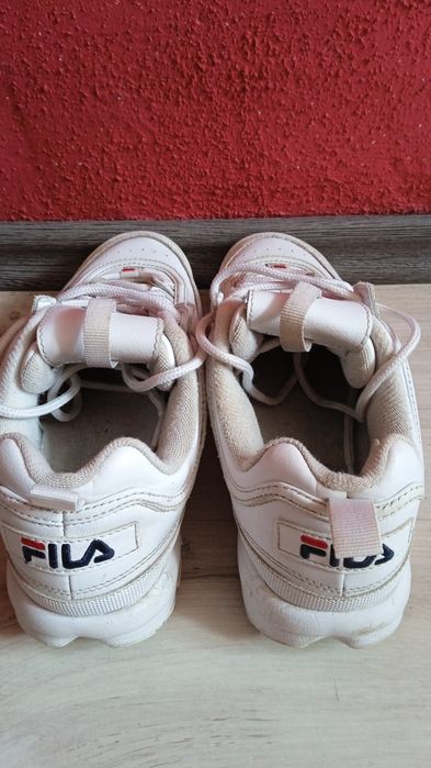 Adidasy FILA 36 na koturnie białe