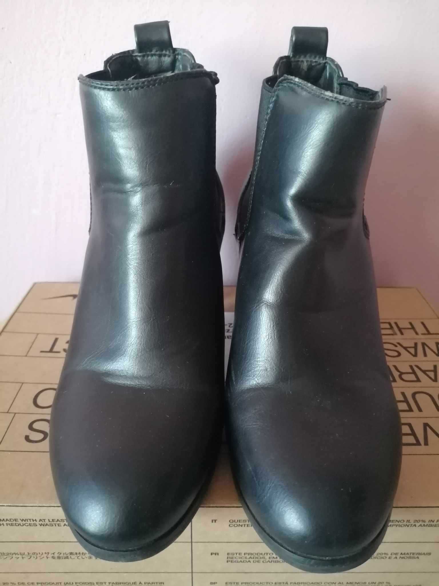 Buty na obcasie skórzane roz.36