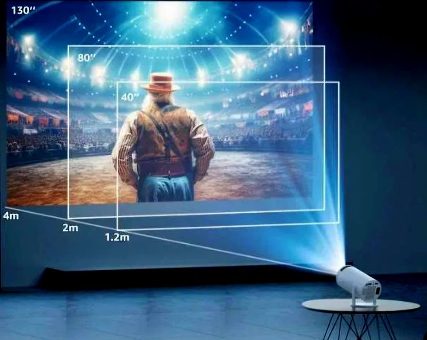 Projektor LED PRO biały + kabel zasilający i pilot