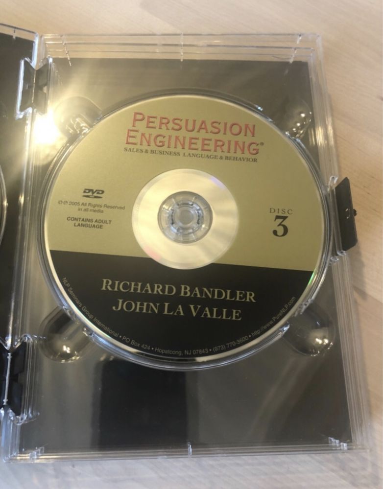 Persuasion Engieneering Richard Bandler, J Valle 8 płyt DVD