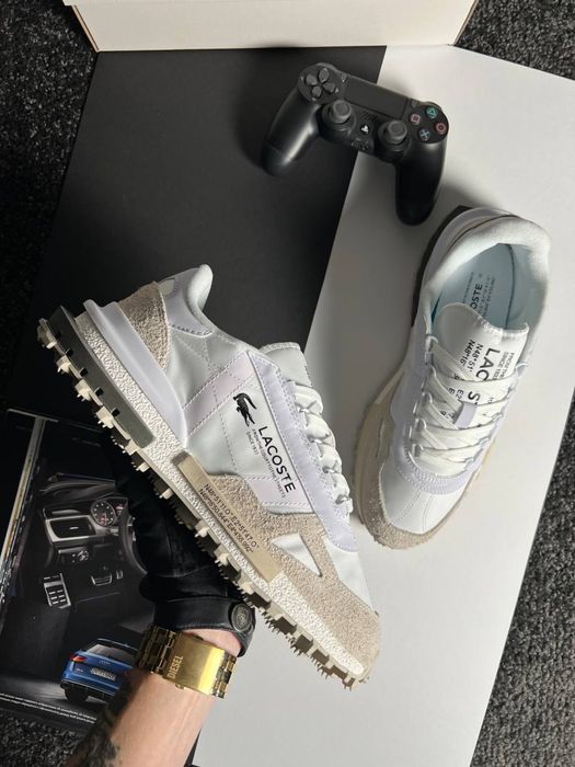 Чоловічі кросівки лакоста Lacoste Elite Active PRM White Beige [41-45]
