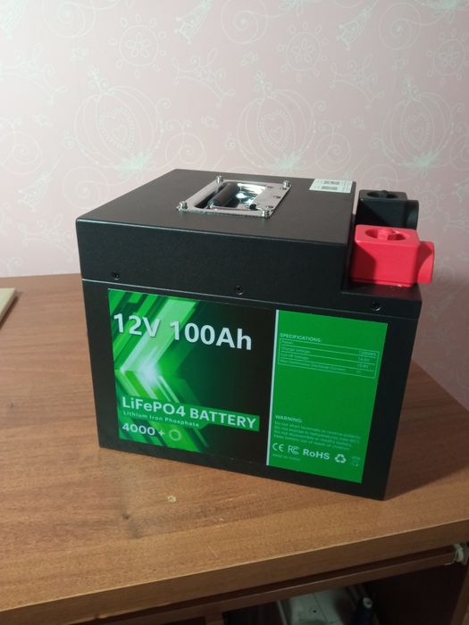 Акумулятор Lifepo4 12V 100Ah, елементи CATL, смарт BMS + Bluetooth.