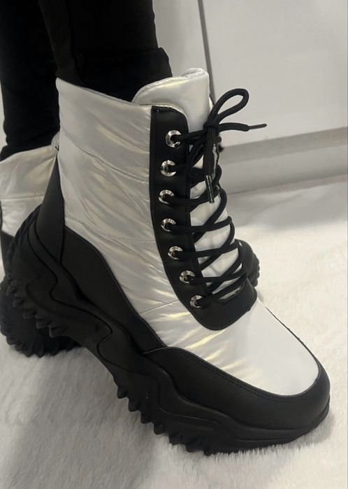 Białe śniegowce, śniegowce damskie, śniegowce młodzieżowe, kozaki, 40