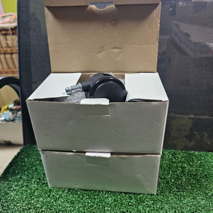 Nowe kółka do krzesła obrotowego biurowego 5 szt