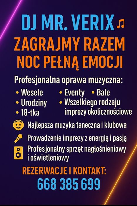 DJ.Verix -Imprezy okolicznosciowe