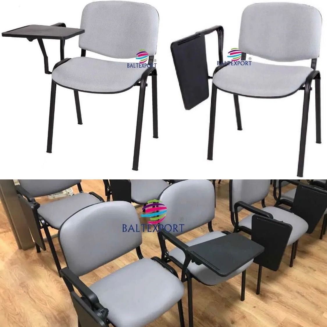 Cadeira Formação c/ Palmatoria Drt|Esq Revestida Semi Pele/Tecido Nova