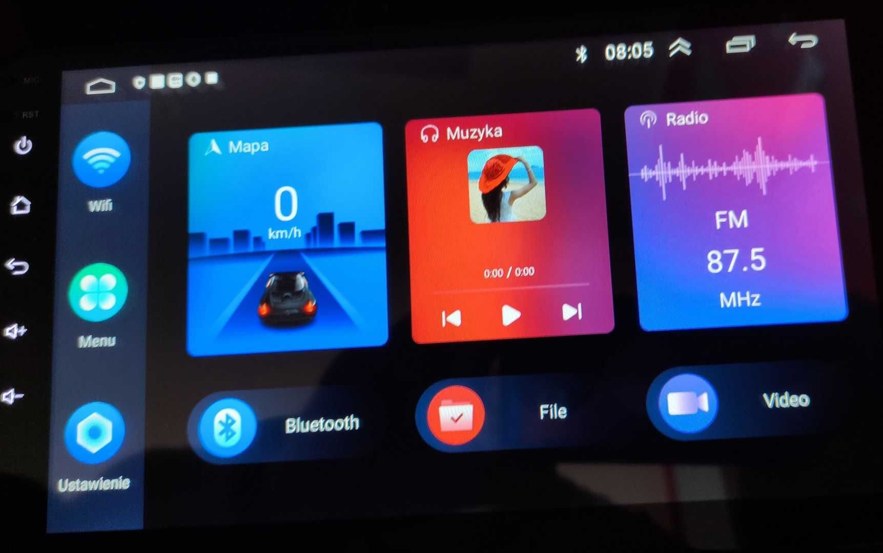 Duże Radio 9 cali Android 10 GPS Navi 2 DIN WiFi Bluetooth You