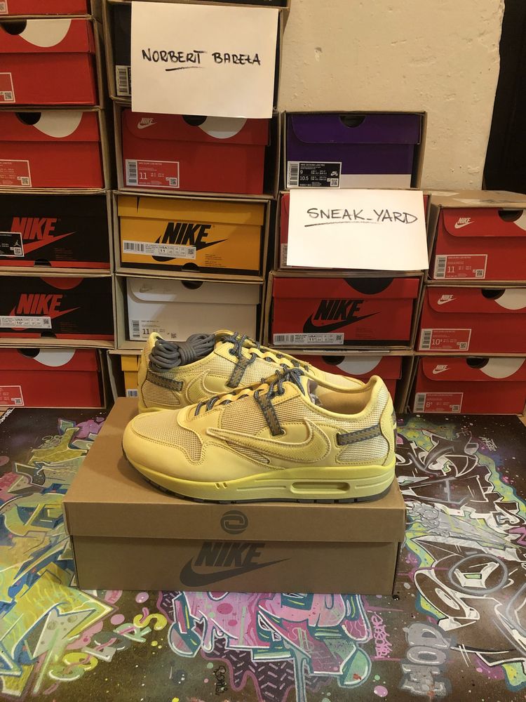 Nike AIR MAX 1 Travis Scott CACTUS JACK Saturn gold