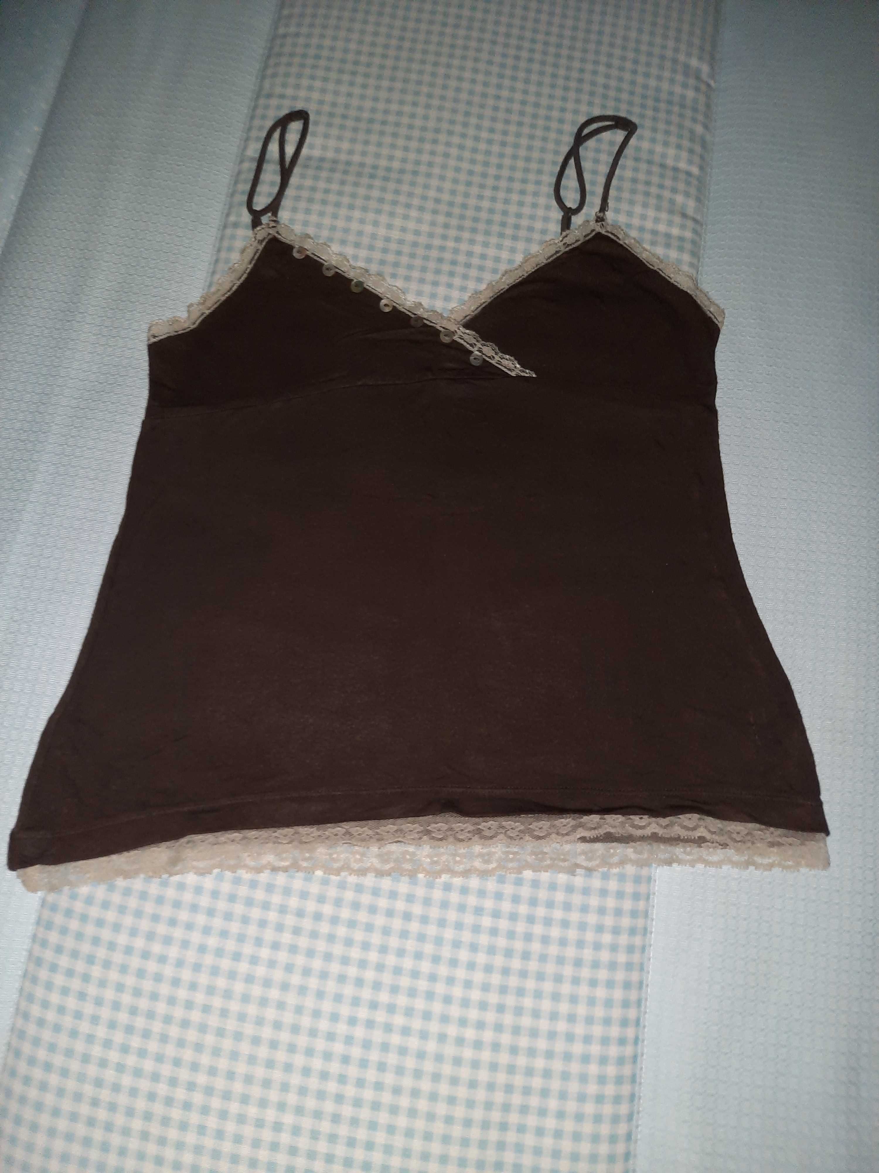 Top castanho - tam. S/M