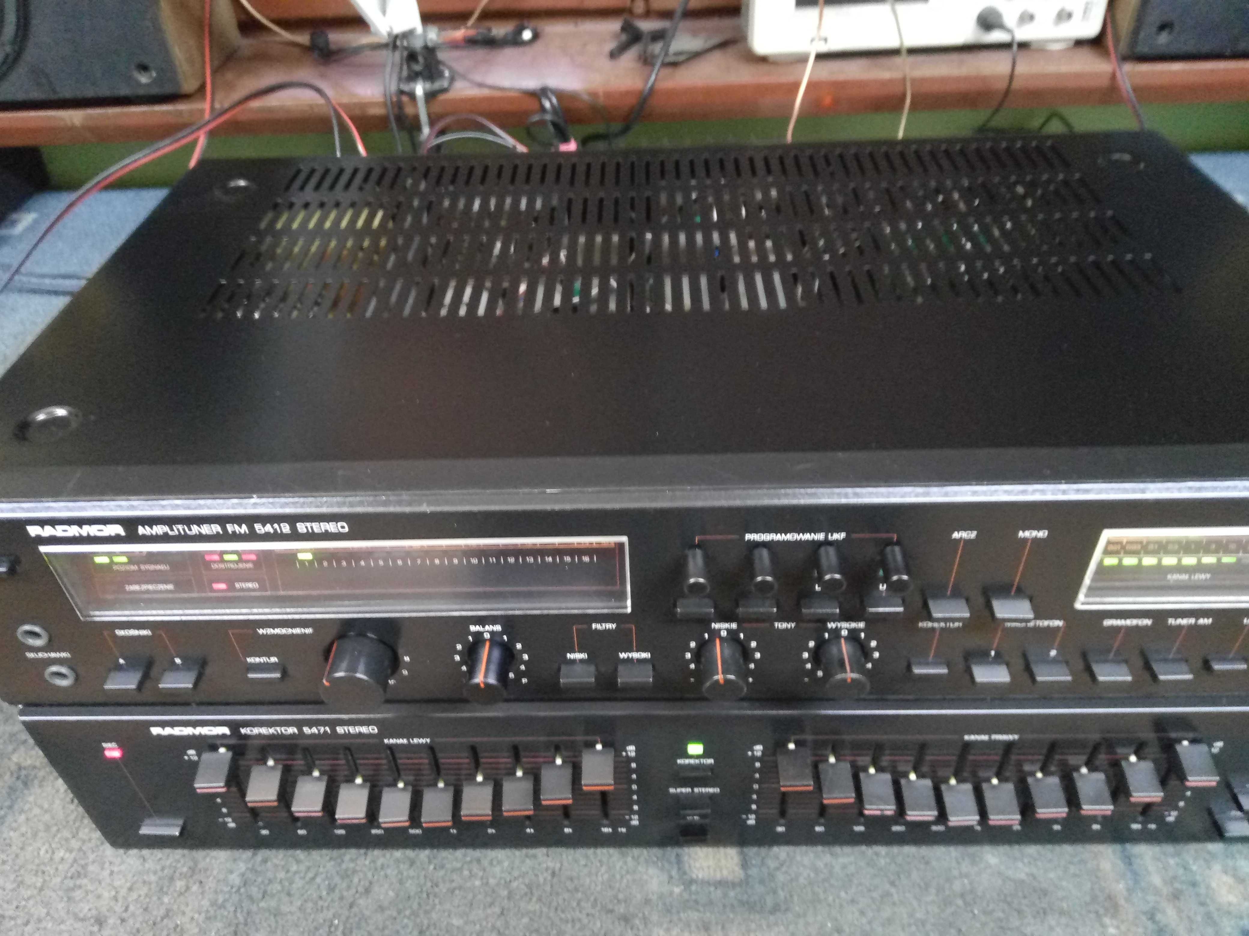 Stary Amplituner Czarny Radmor 5412+korektor 5471 Oryginał ,Unikat