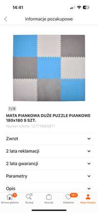 Mata piankowa niemowleca duża