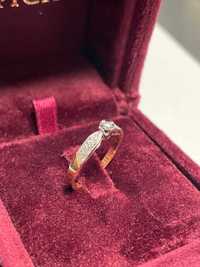 Złoty pierścionek zaręczynowy z diamentem Cupicha rozmiar 11