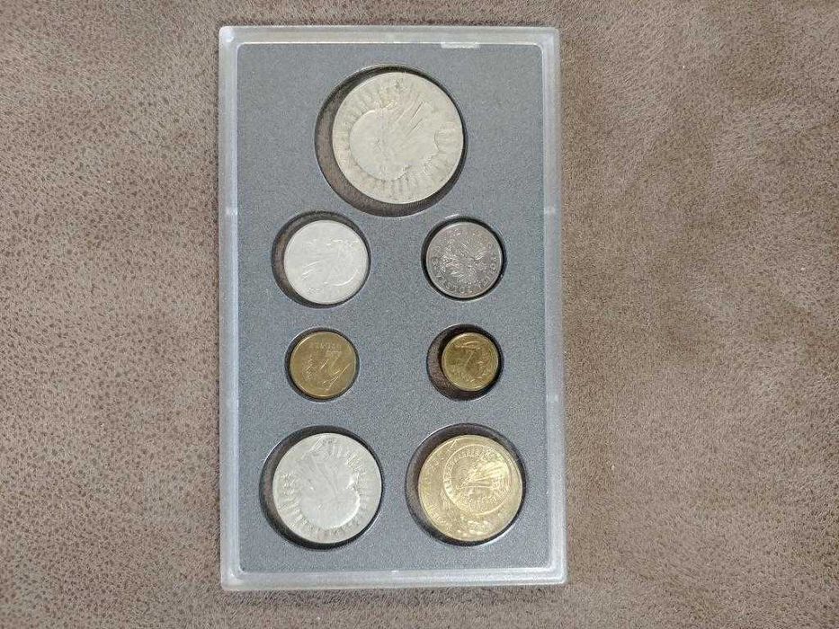 набор из семи монет Польша серебро запайка