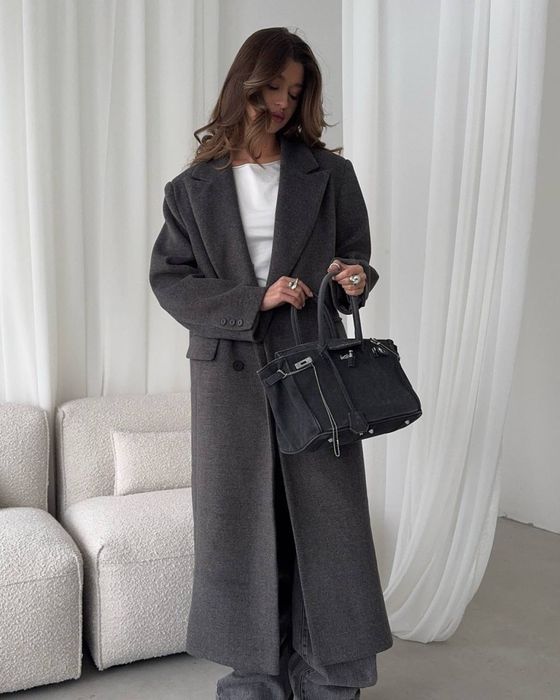 Жіноче пальто на підкаладці зимна кашемір