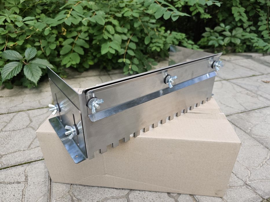 Гребенка роздвижная 607мм для клея Зуб 10мм Нержавейка 1,5мм Толщина