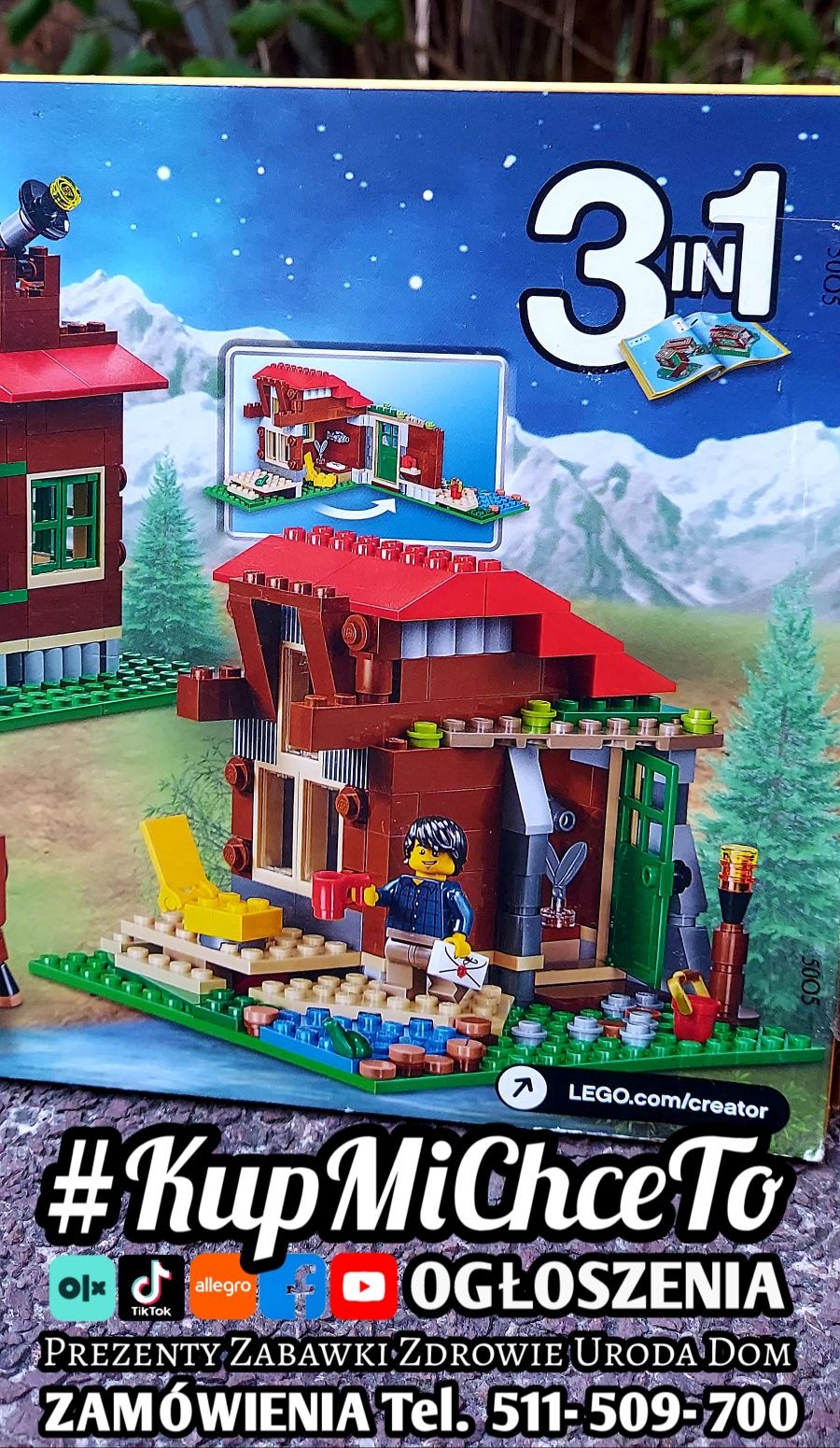 Nowe LEGO Creator 3w1 Chatka nad Jeziorem UNIKAT 31048 NAJTANIEJ