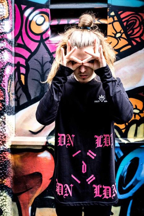 Czarny Longsleeve LDN (oversized / ciezka bawelna)