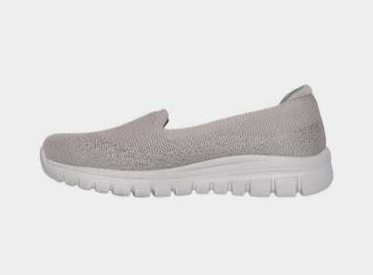 Оригінальні жіночі сліпони skechers / сліпони сірого кольору