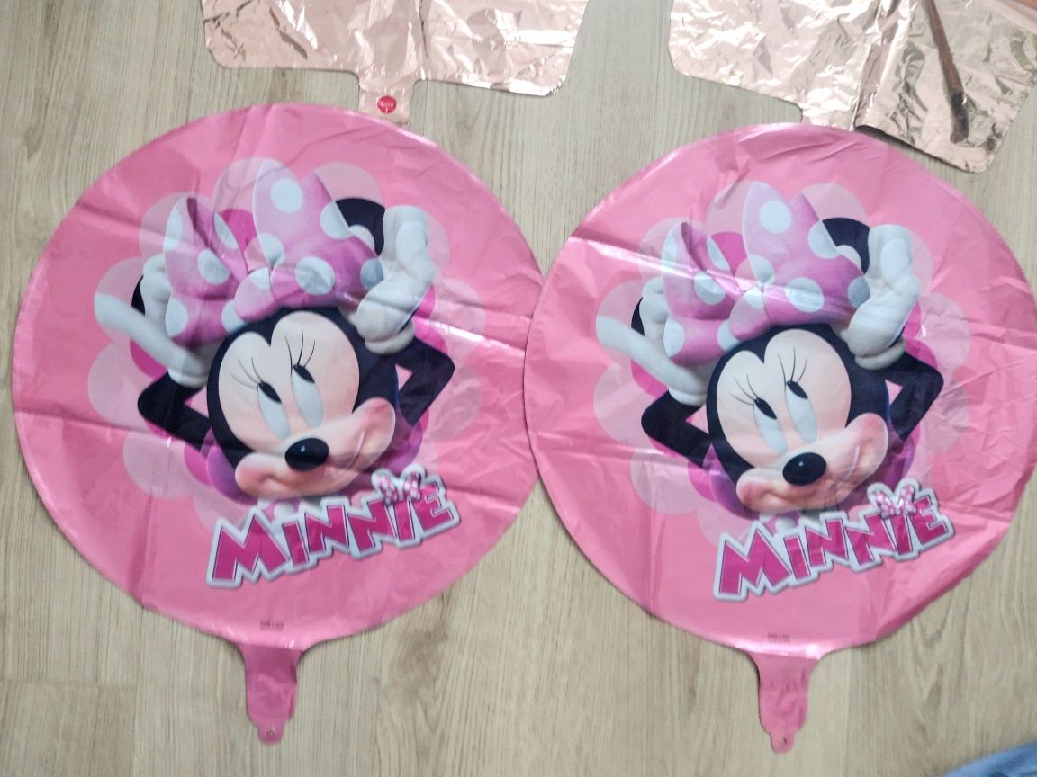 Nowe trzy balony foliowe myszka mini Disney różowe urodziny impreza dz
