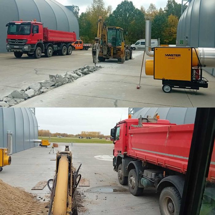 Wykopy Rozbiórki Wyburzenia Koparko ładowarka Koparka Piasek Wywrotka