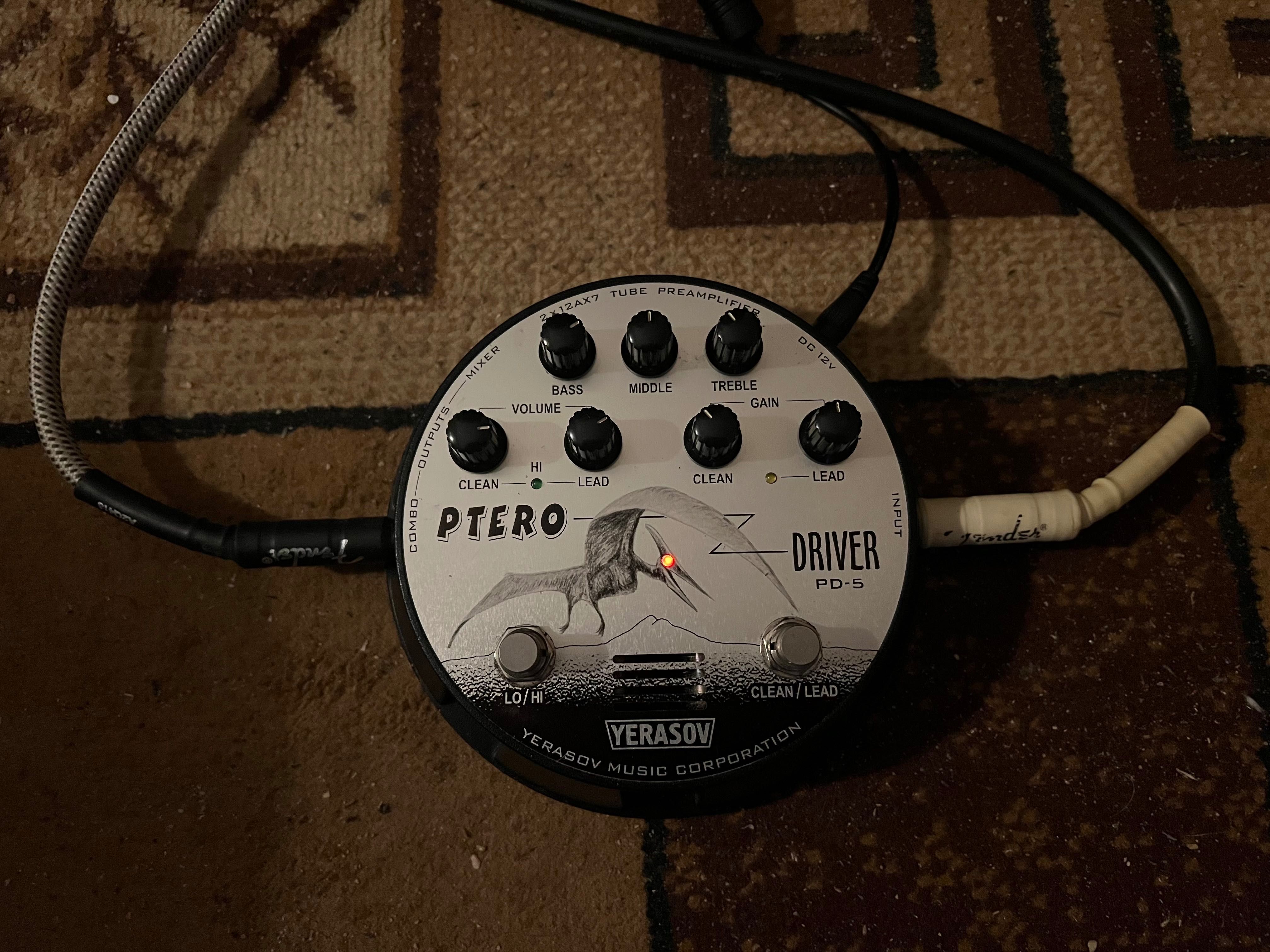 Преамп Yerasov Pterodriver PD-5 Ламповый звук Distortion Crunch