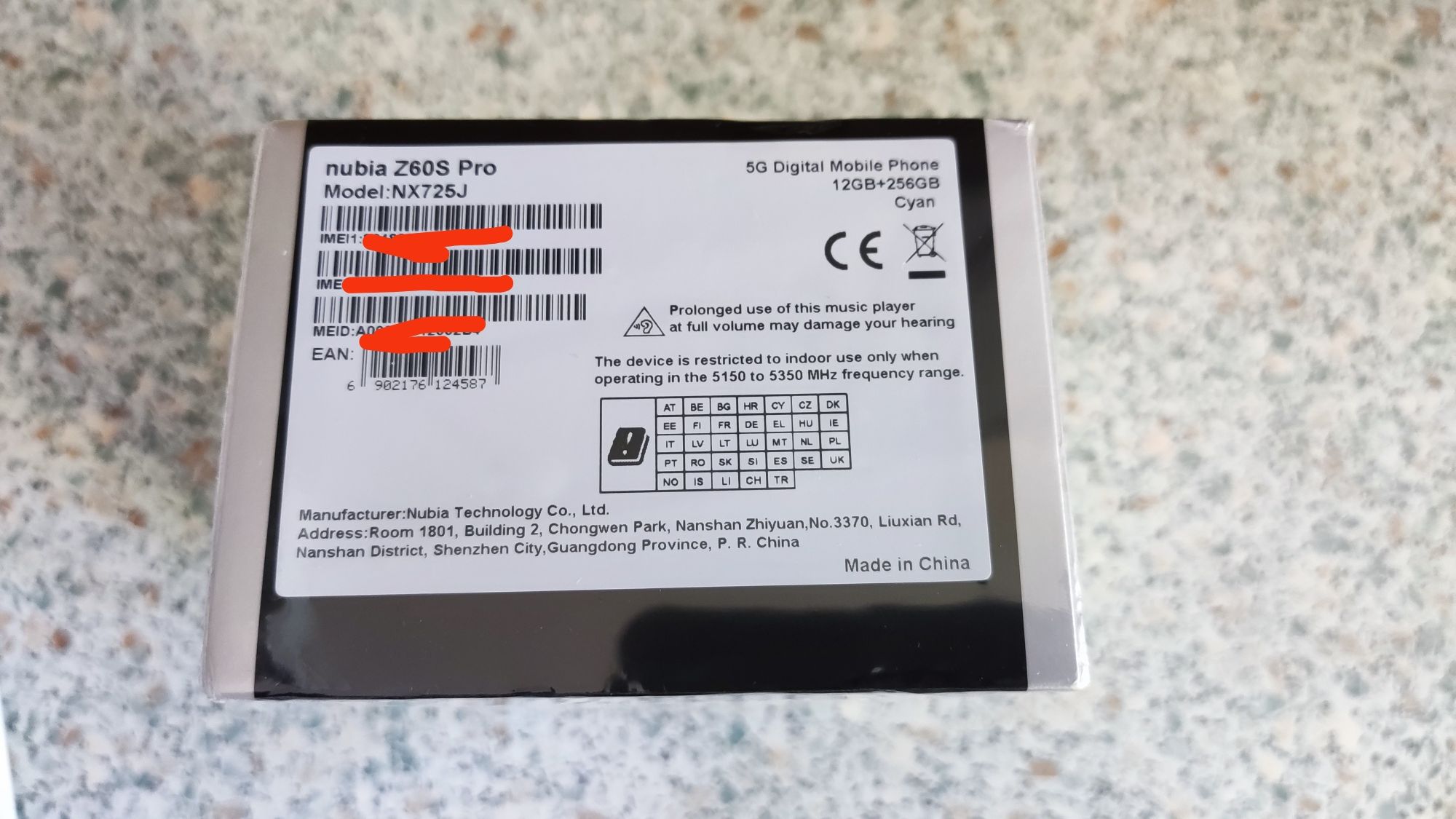 Nubia Z60S Pro  12/256 GB kolor Cyan.