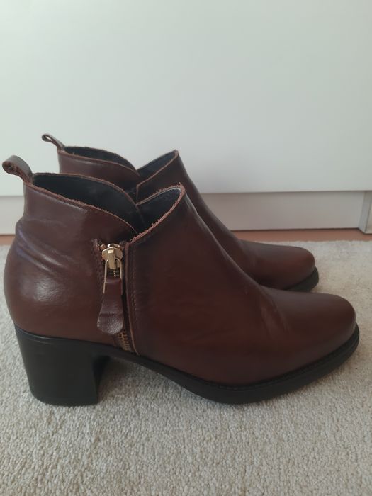 Botins pele SEASIDE castanho  36