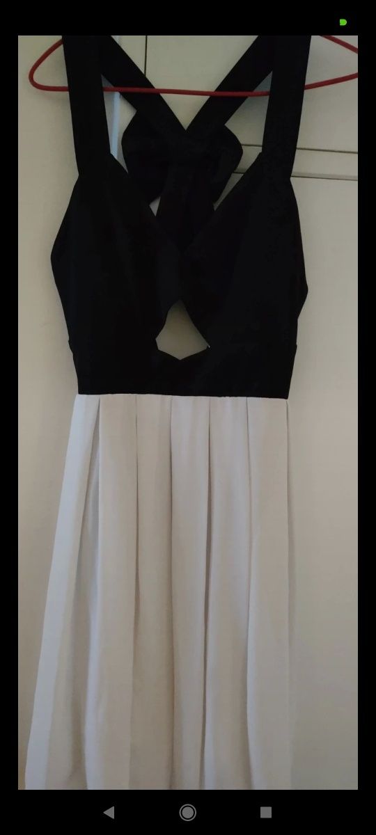 Vestido preto e branco da SHEIN