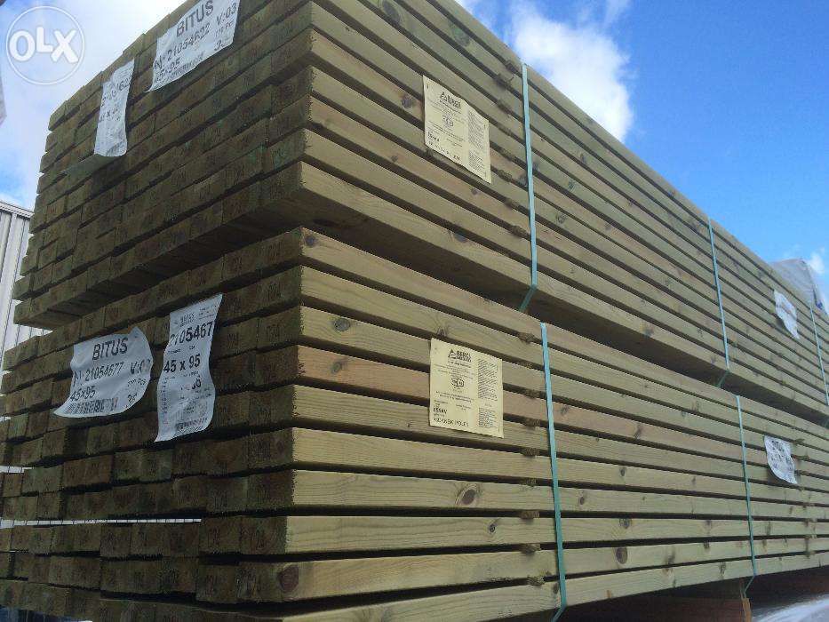 Kantówki legary impregnowane ciśnieniowo ze Szwecji 45x45