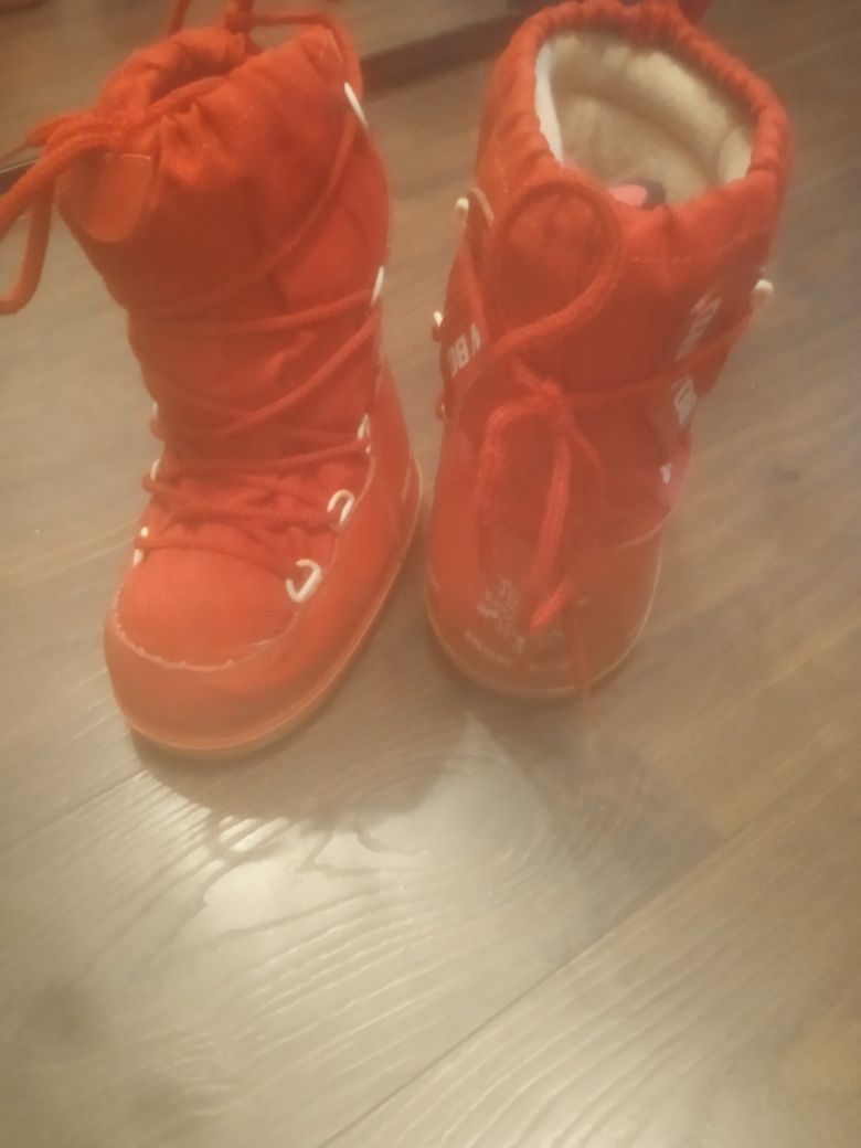 Snow boot snow boart 29-30-31 czerwone śniegowce uniseks tanio