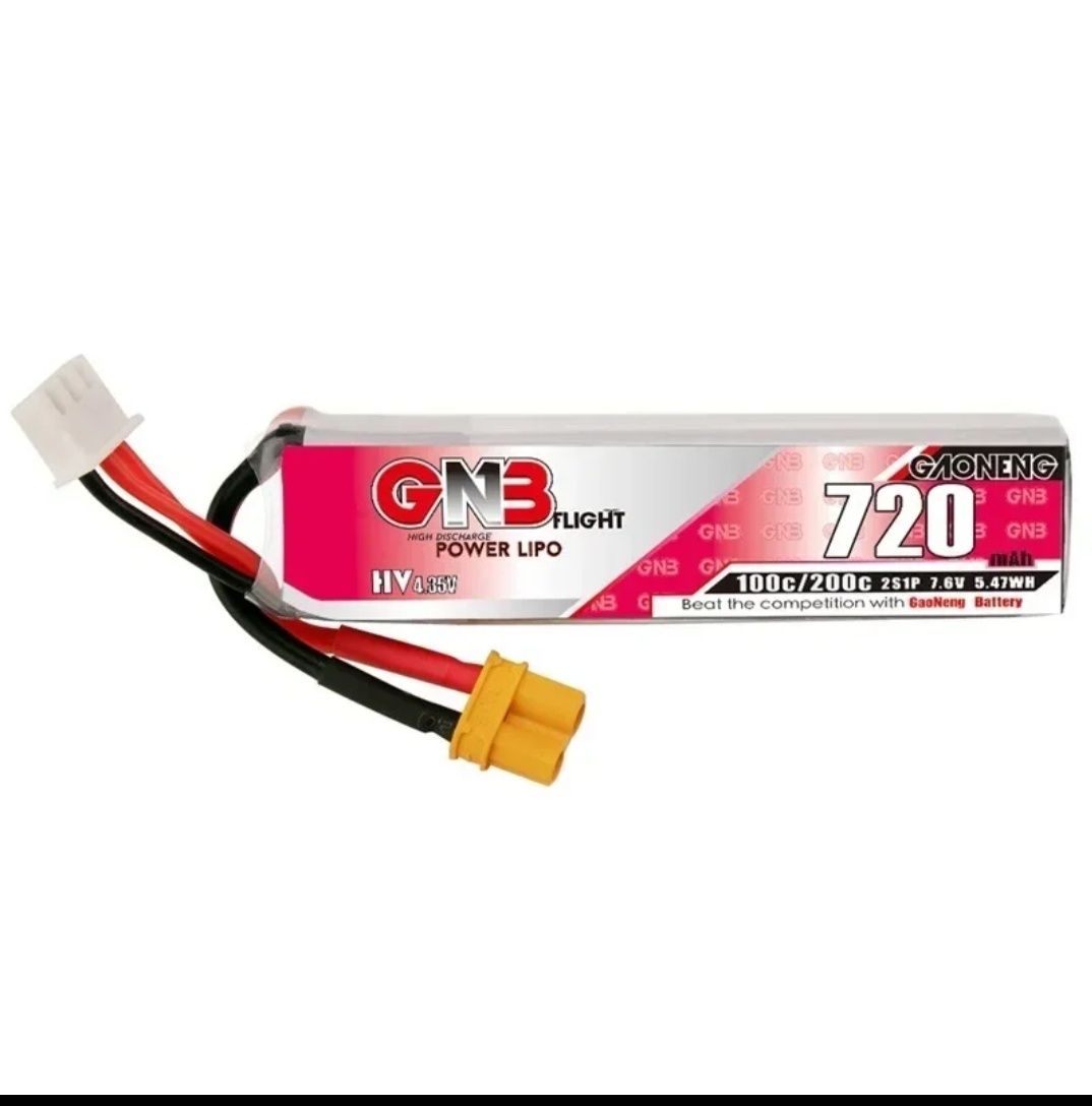 Aкумулятори GNB 720 mAh 2S 100C LiPo