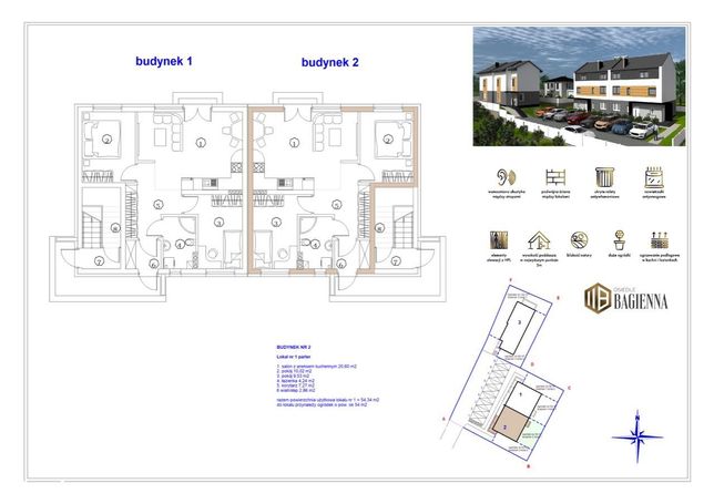 2.1 Mieszkanie 54 m2 z ogródkiem 54m2 bezczynszowe