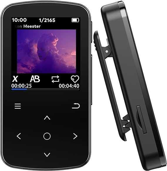 ZOOAOXO Odtwarzacz MP3 128 GB Bluetooth 5.2 nagrywanie radio FM lekki