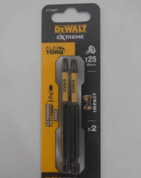 Бита DeWALT DT70566T PH2 PZ2 T25 ударная 89 мм 2шт Impact Torsion