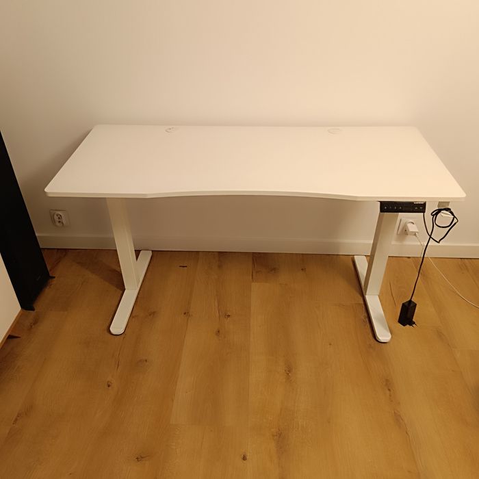 Biurko elektryczne Silver Monkey 140×60 – białe