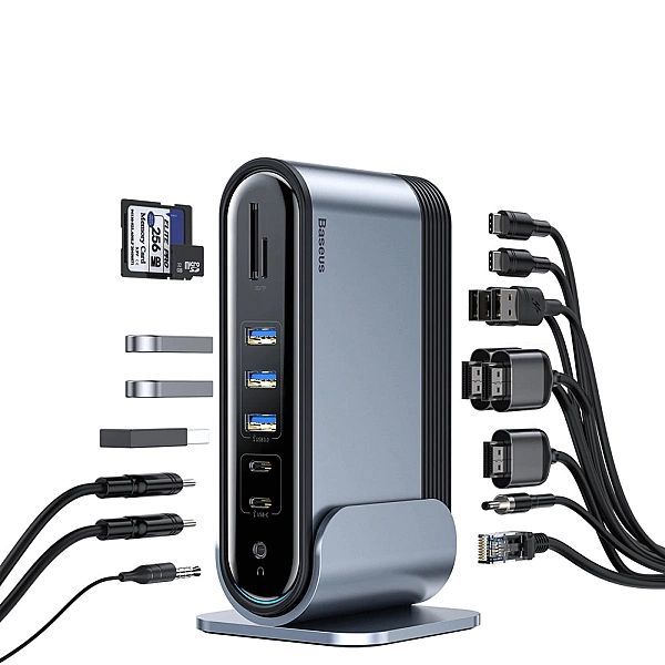 Hub Baseus Cahub-dg0g 3x Usb 3.2 Gen 1 / 2x Usb-a / 2x Usb-c / czytnik