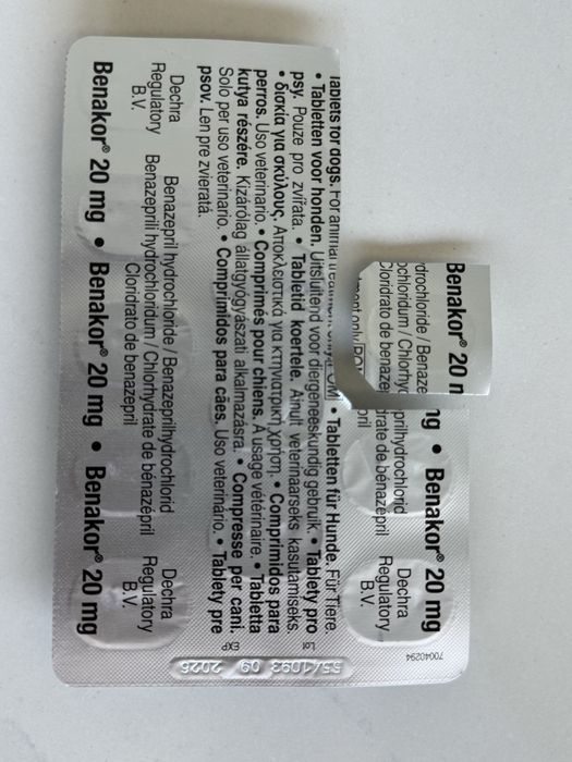 Benakor 20mg (uso veterinário)