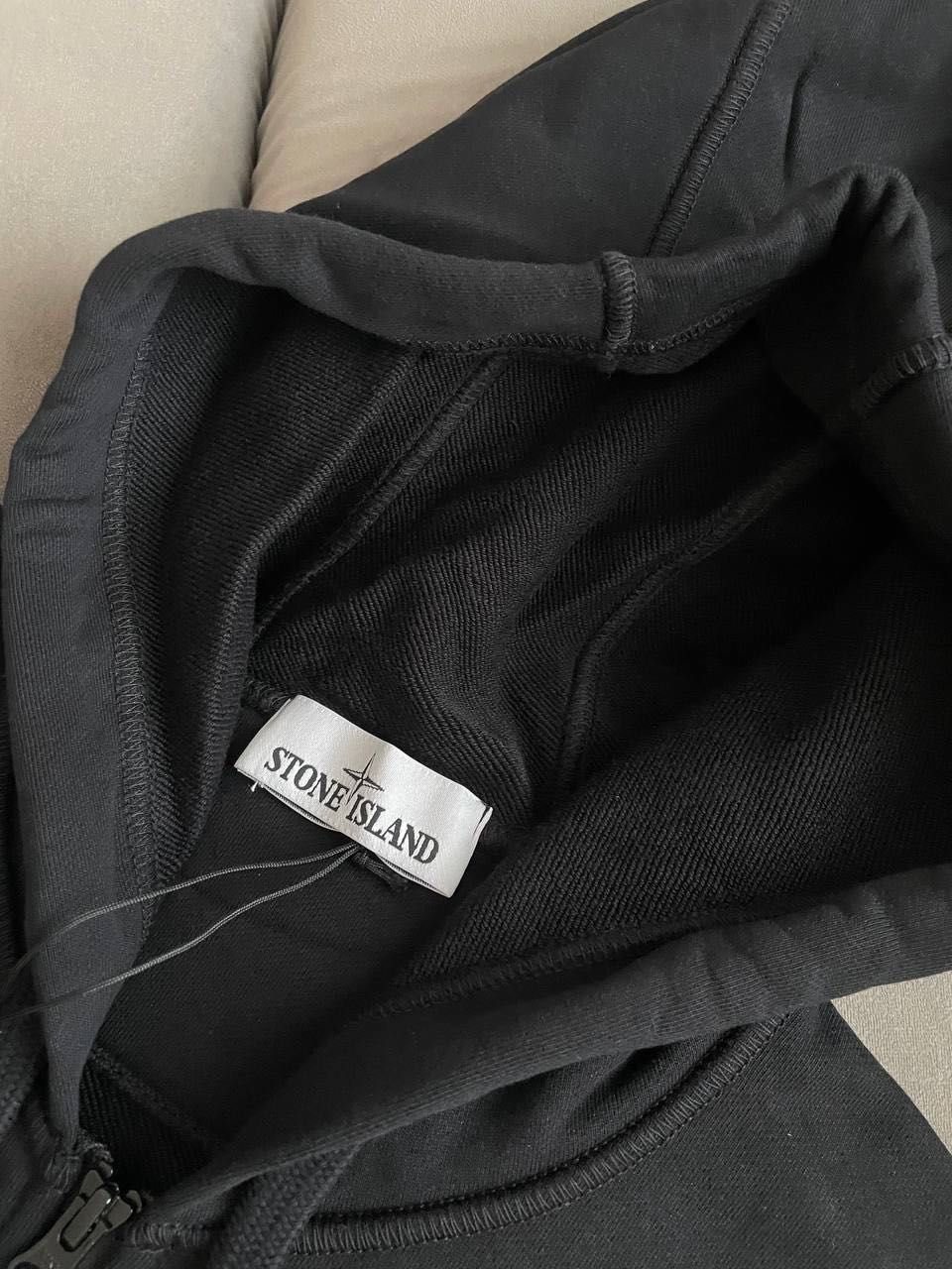 Stone Island Zip Hoodie Black