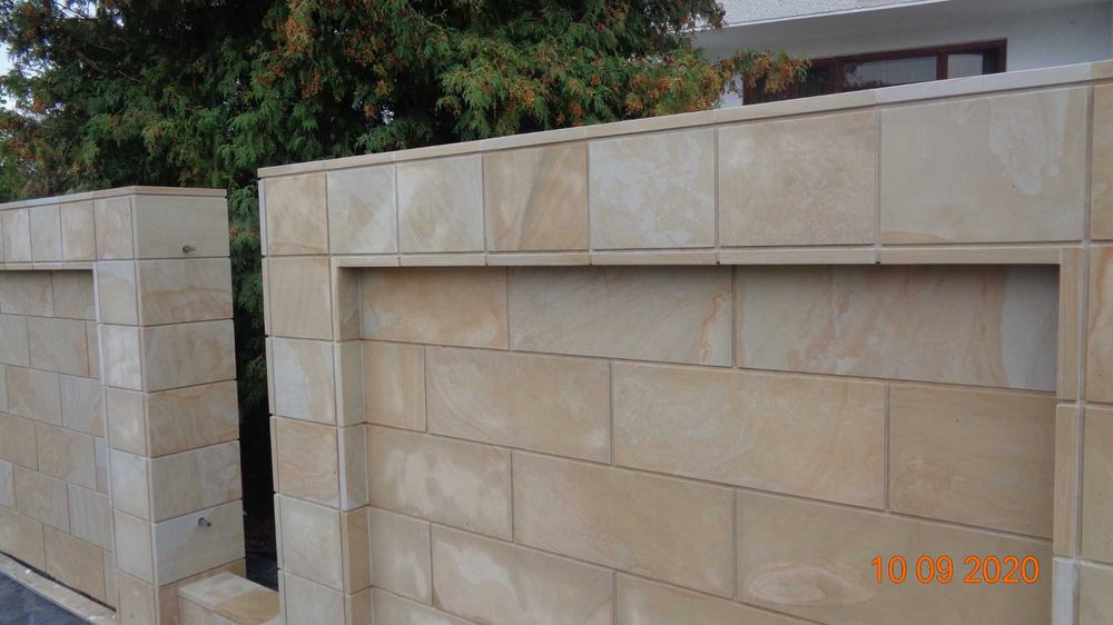 płyta elewacyjna elewacje z kamienia piaskowiec szydłowiecki