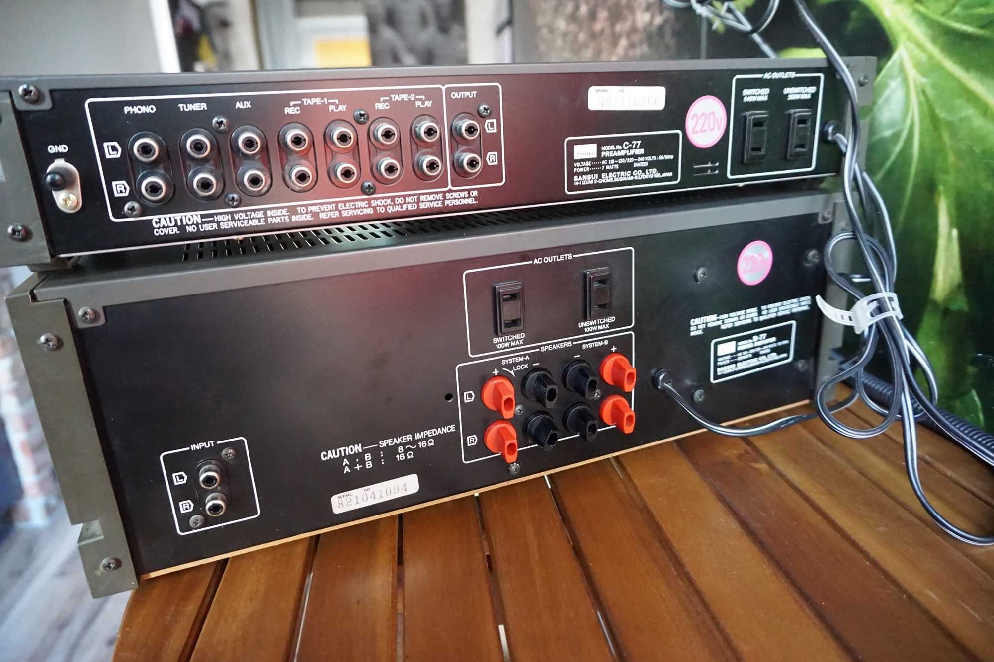 Sansui B-77 i C-77 Wzmacniacz oraz przedwzmacniacz