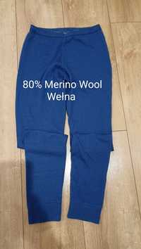 Devold 164/14 lat, Legginsy getry wełniane dwuwarstwowe Wool Wełna